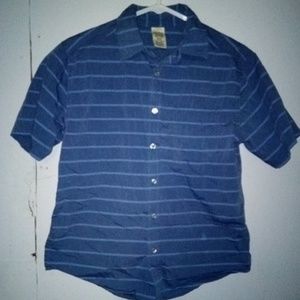 Faded Glory Blue Striped Shirt Boys 14/16(XL) NWOT